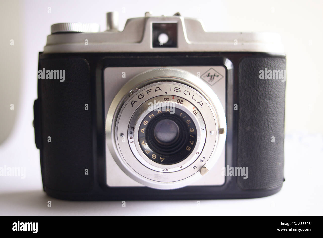 Un vecchio 120 bobine di pellicola Agfa isola vewfinder fotocamera Foto Stock