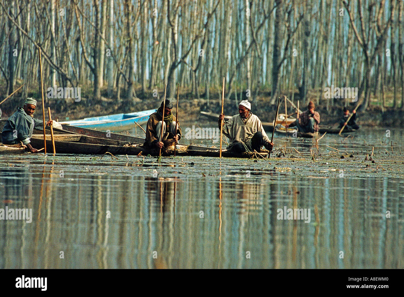 I pescatori del Kashmir Asia sudoccidentale. Foto Stock