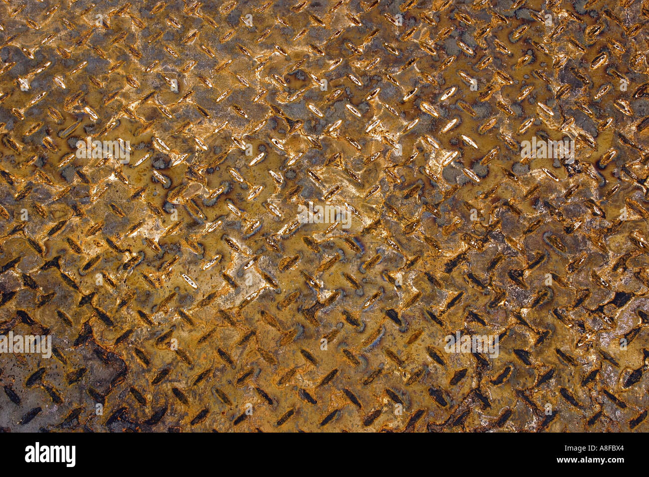 Rusty checkr foglio di lamiera Foto Stock