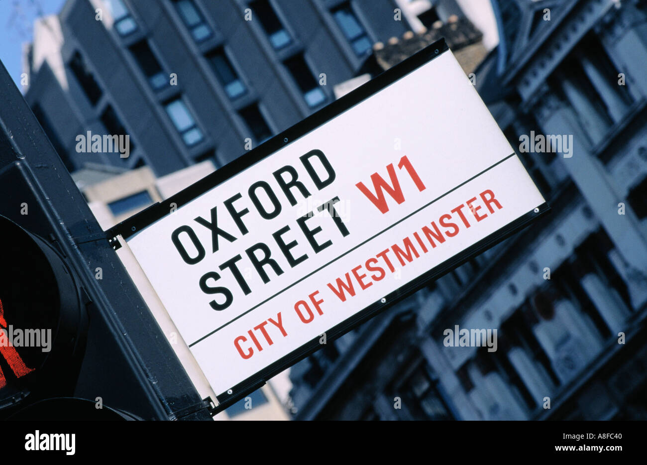 Oxford Street Sign London Inghilterra England Foto Stock