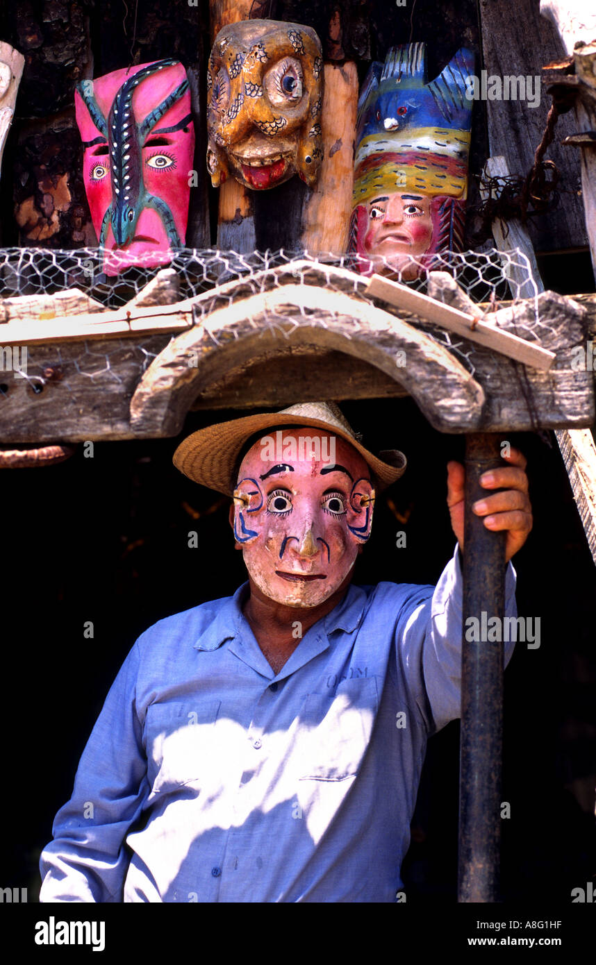 Maschera corteo folcloristico folcloristico Puerto Vallarta Foto Stock