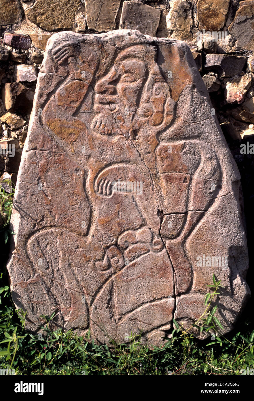 Monte Alban Messico Oaxaca piramidi piramide zapotechi Foto Stock