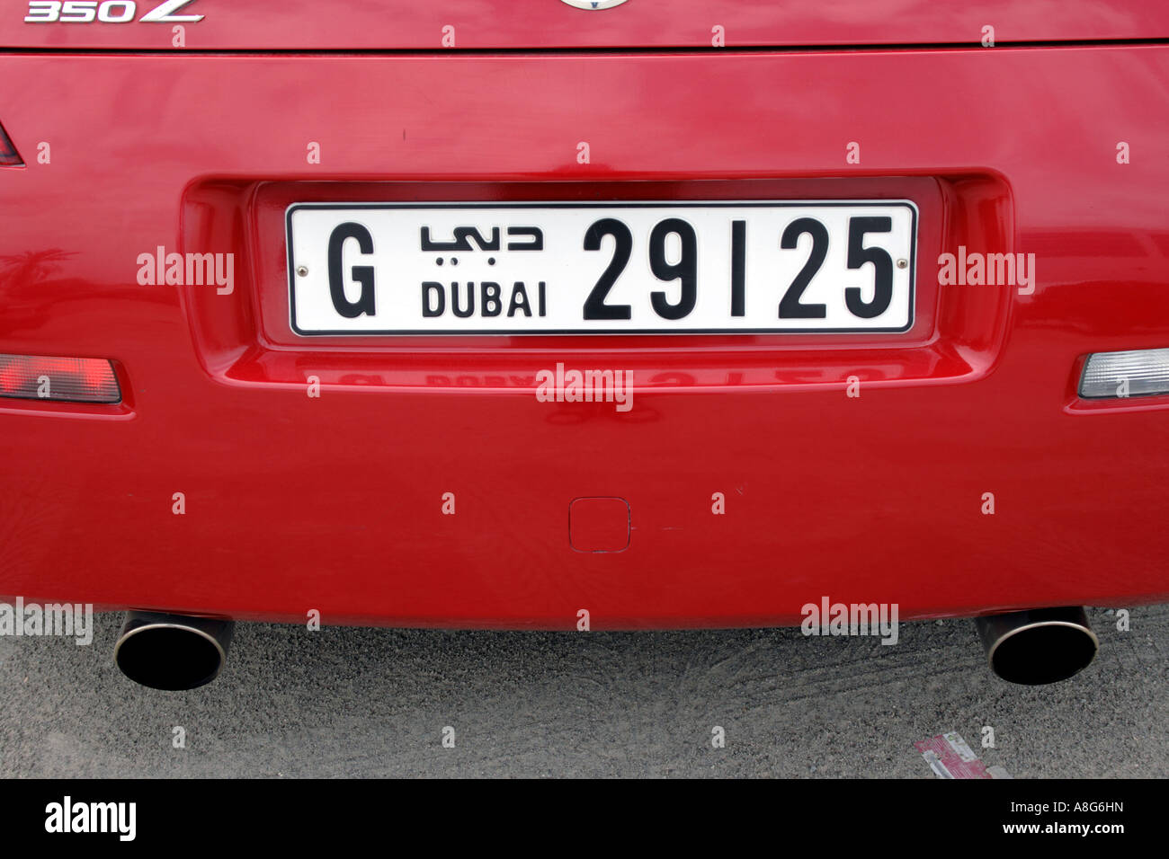 Auto targa, Dubai, Emirati Arabi Uniti. Foto di Willy Matheisl Foto Stock