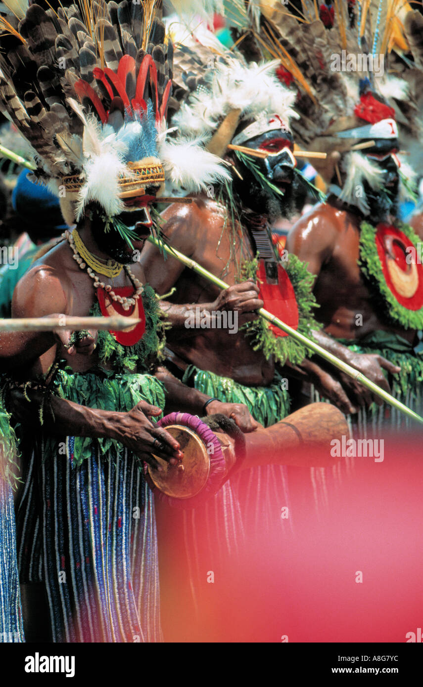 Decorate aborigena, Mt. Hagen, Papua Nuova Guinea Foto Stock