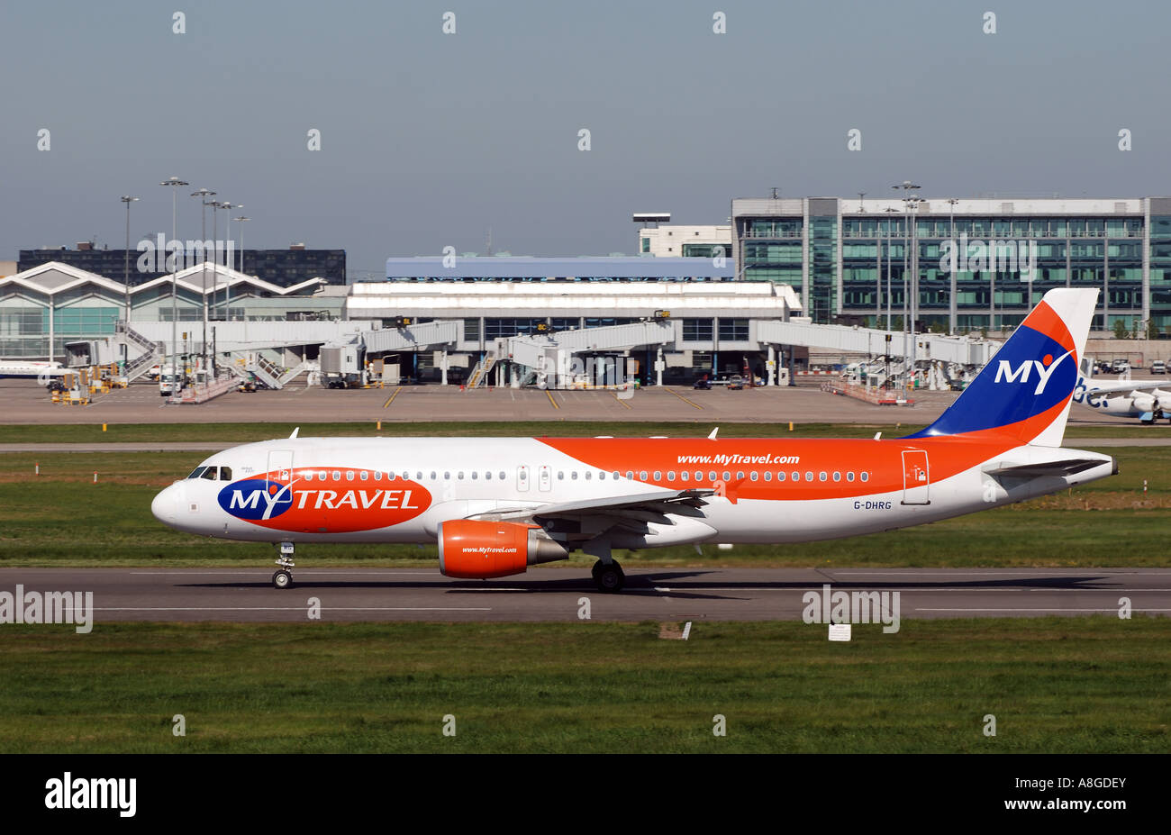 MyTravel un aeromobile di tipo Airbus A320 all'Aeroporto Internazionale di Birmingham, West Midlands, England, Regno Unito Foto Stock