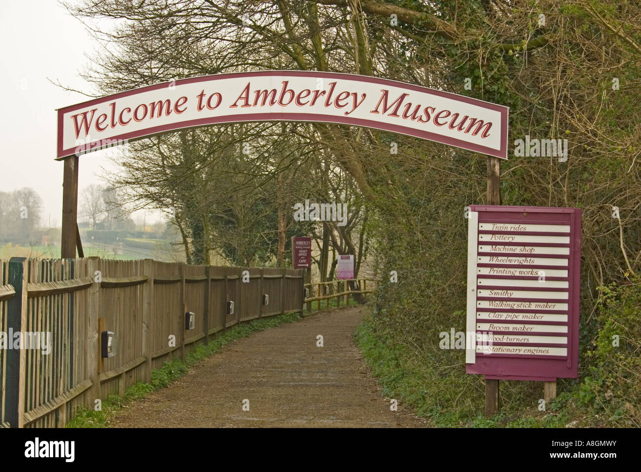 Amberley Working Museum, South Downs, West Sussex, Regno Unito. Foto Stock