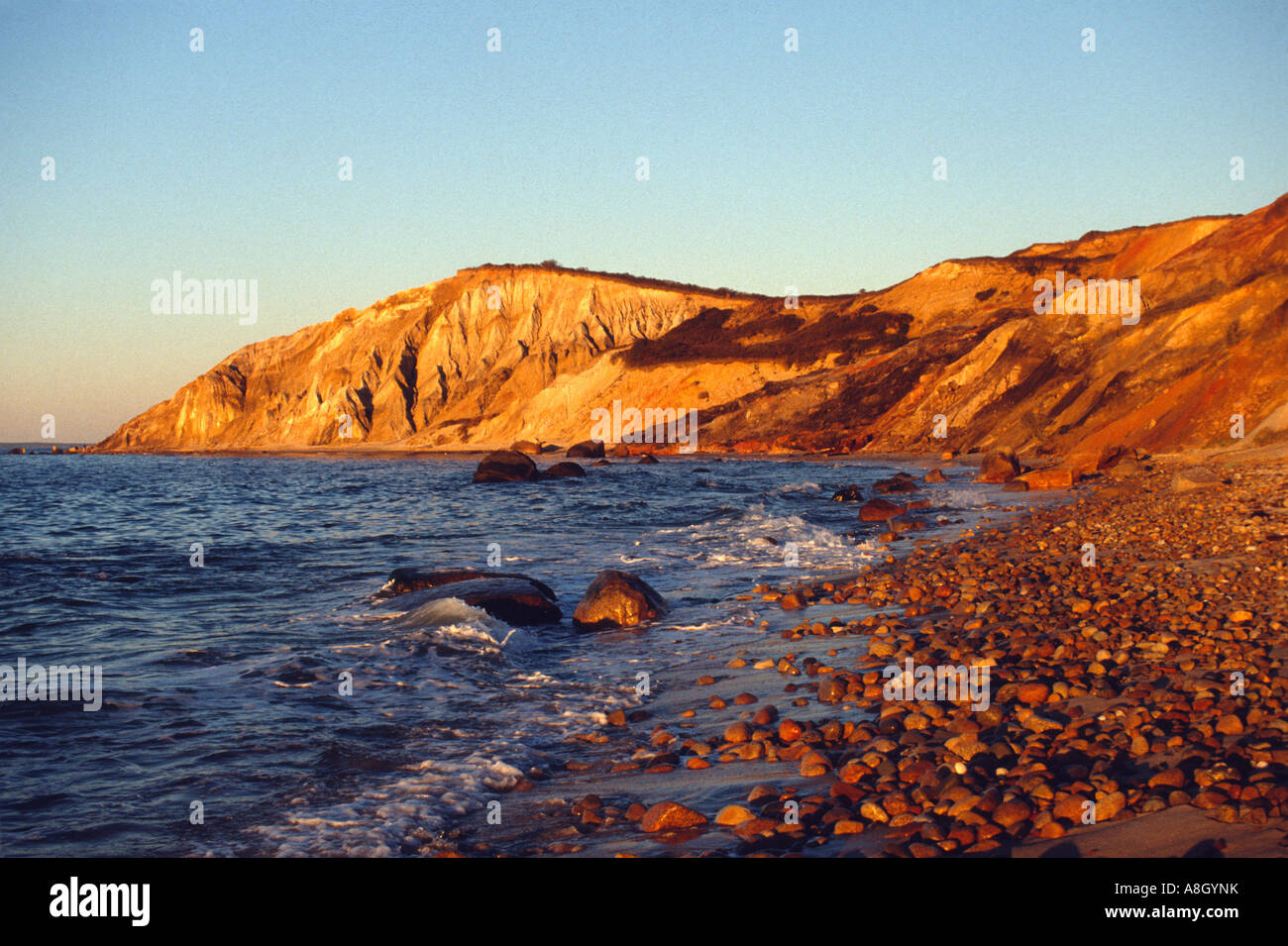 Testa Gay bluffs, Martha's Vineyard, MA Foto Stock