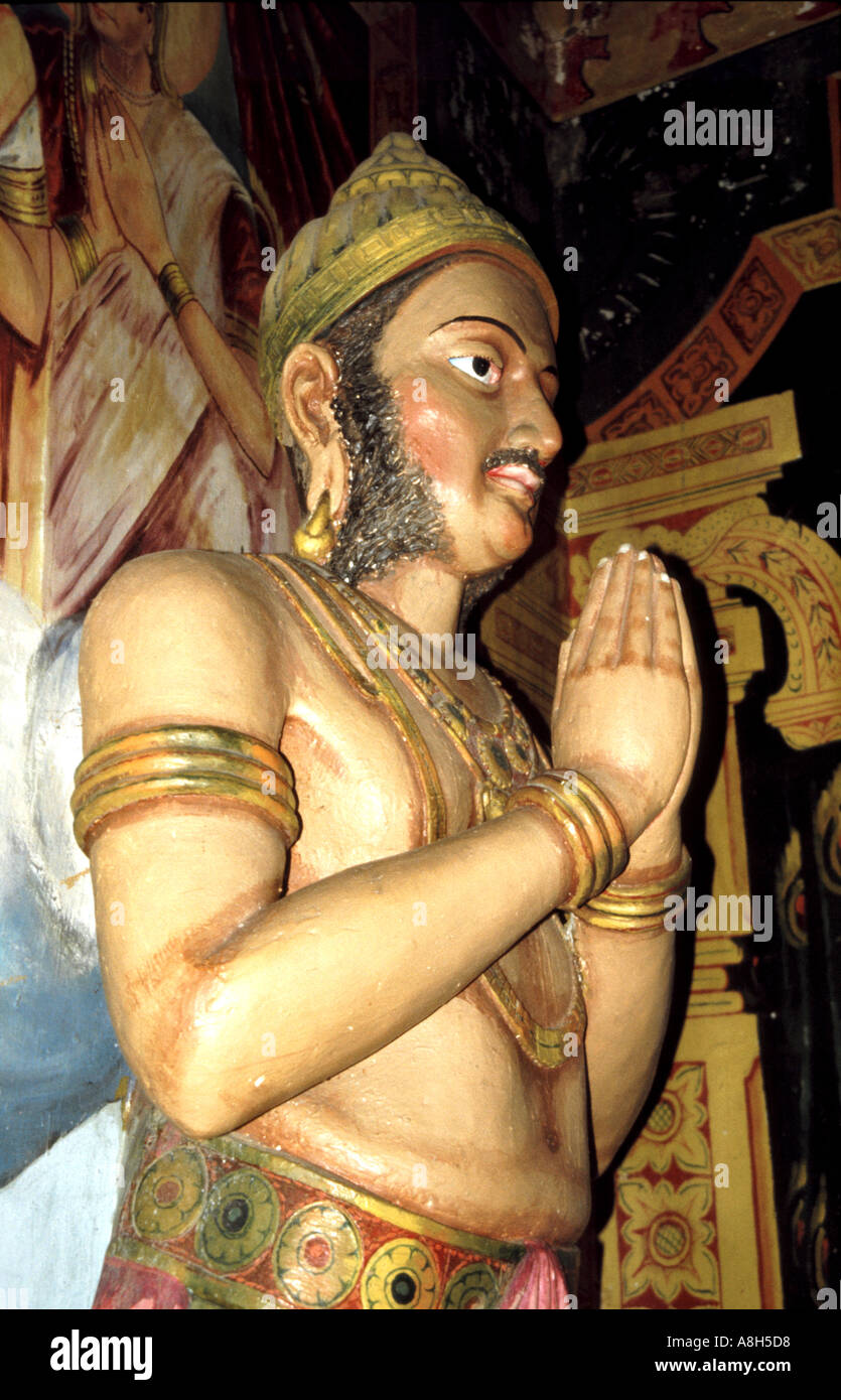 All'interno di Gangaramaya tempio Buddista Colombo dove in febbraio il festival è celebated Foto Stock
