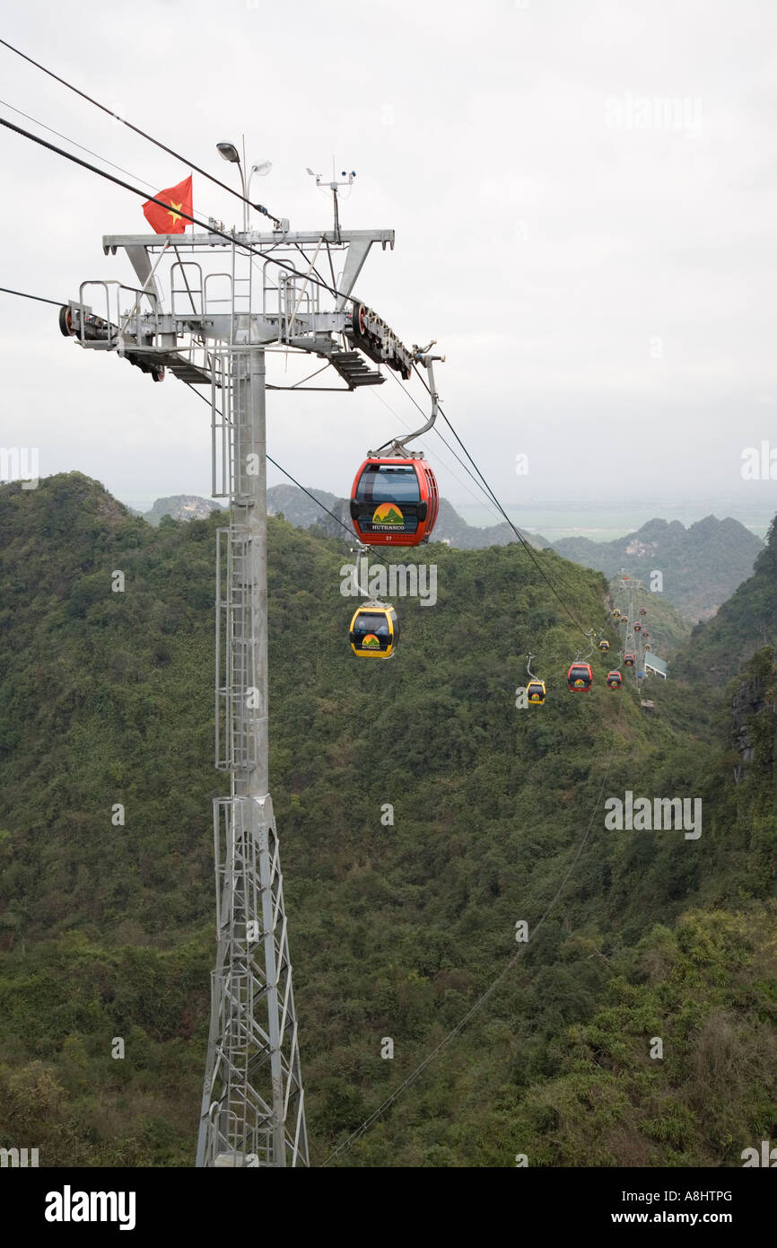 La funivia, Huong Tichît montagna, Chua Huong Pagoda di profumo, vicino Hanoi, Vietnam Foto Stock