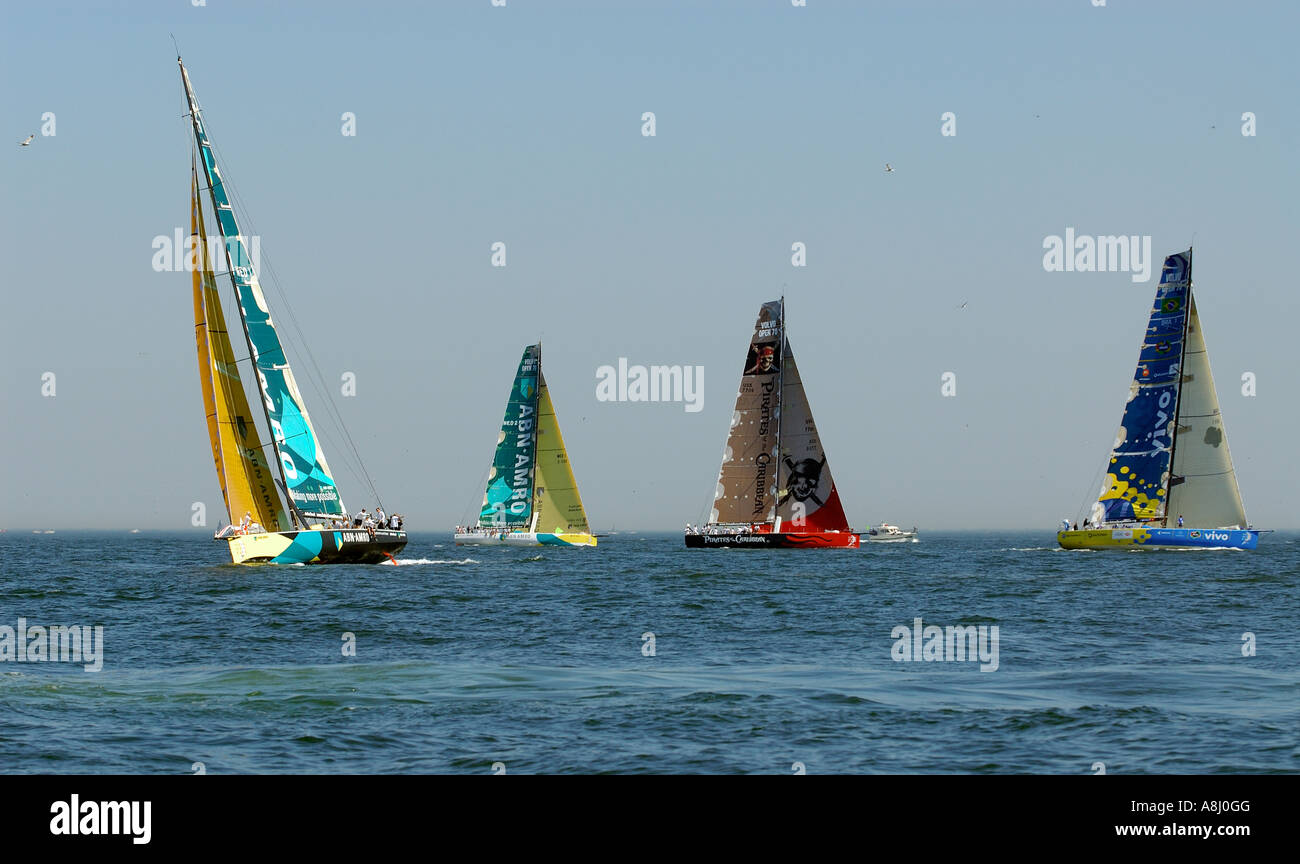 Volvo Ocean Race 2006 Vita sul gruppo Extreme con boatsin rivestita Foto Stock