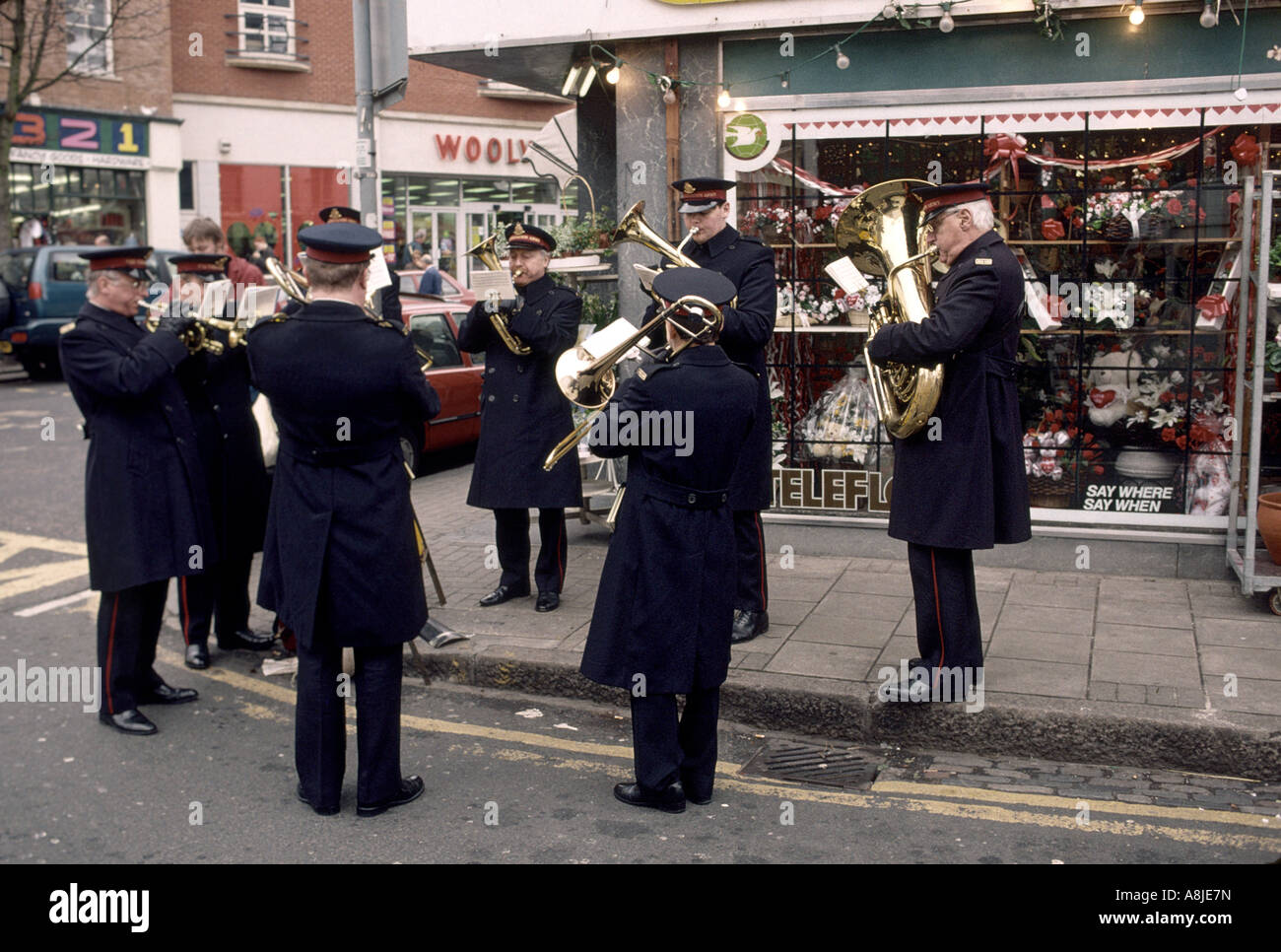 Esercito della salvezza giocatori di banda Foto Stock