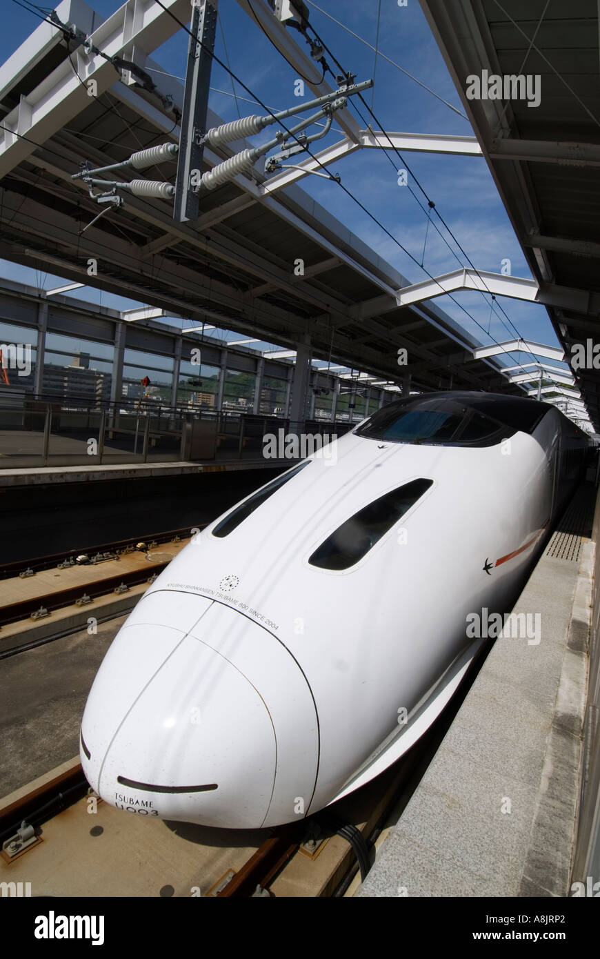Nuovo Tsubame Shinkansen treno a Kagoshima Kyushu in Giappone Foto Stock
