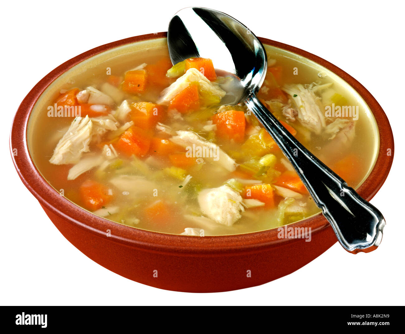 KOSHER tradizionale zuppa di pollo tagliato fuori Foto Stock