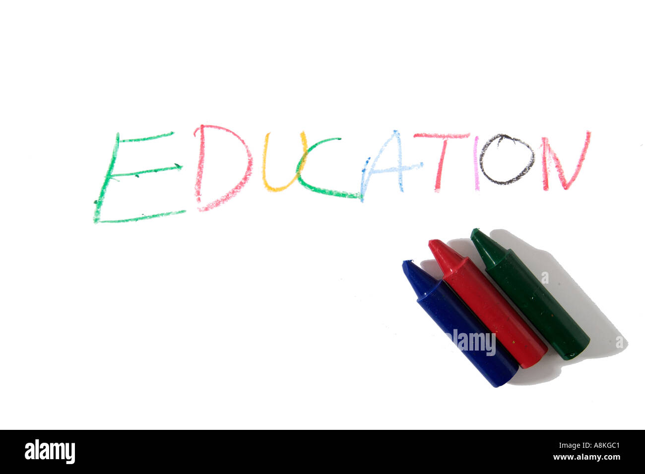 Childs disegno matita di colorazione colorazione bambino kid giocare Giocare divertente l'infanzia felice imparare l apprendimento scolastico Foto Stock