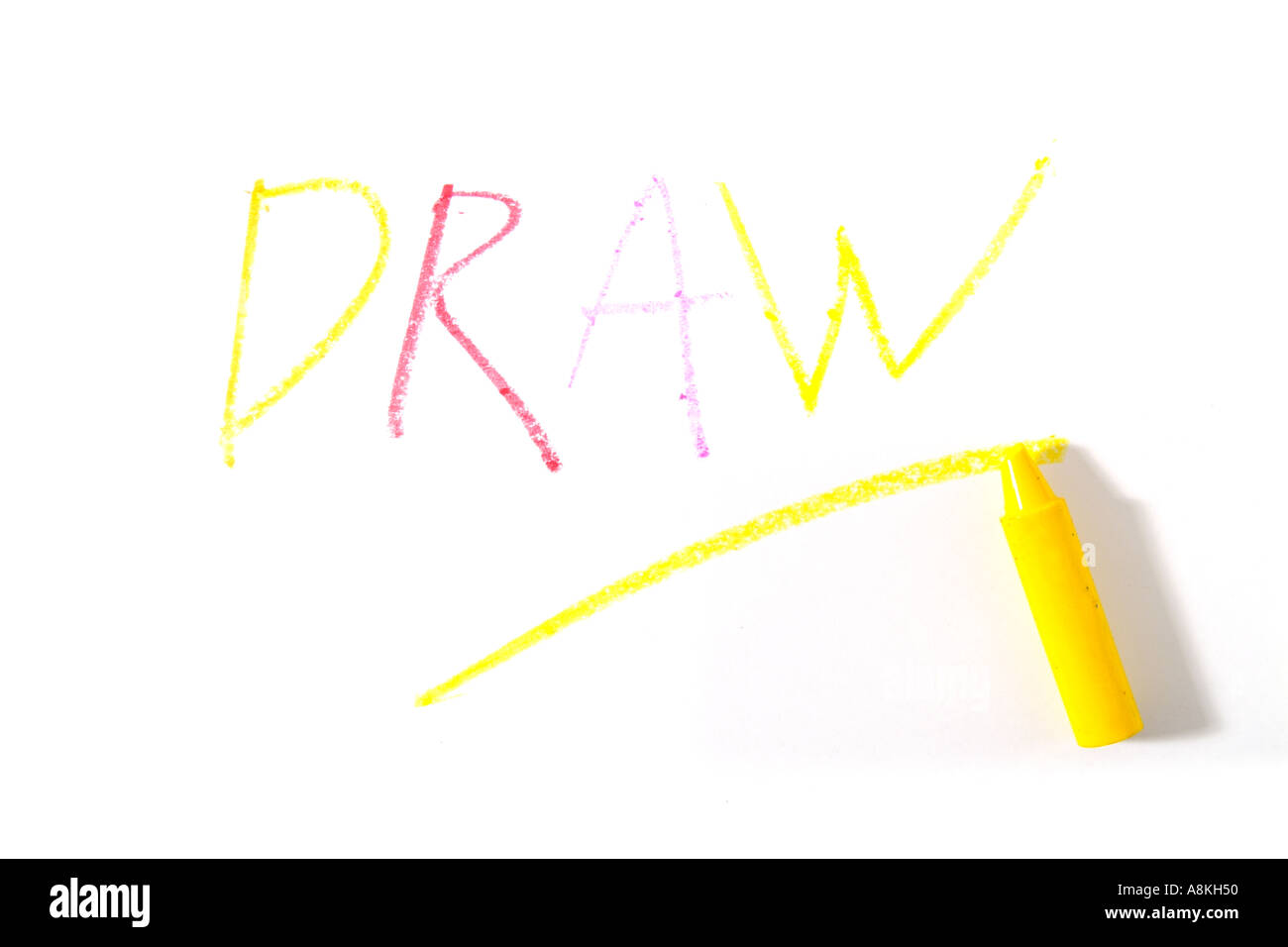 Childs disegno matita di colorazione colorazione bambino kid giocare Giocare divertente l'infanzia felice imparare l apprendimento scolastico Foto Stock