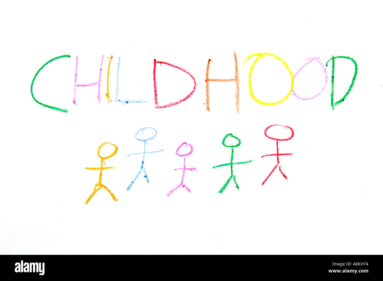 Childs disegno matita di colorazione colorazione bambino kid giocare Giocare divertente l'infanzia felice imparare l apprendimento scolastico Foto Stock