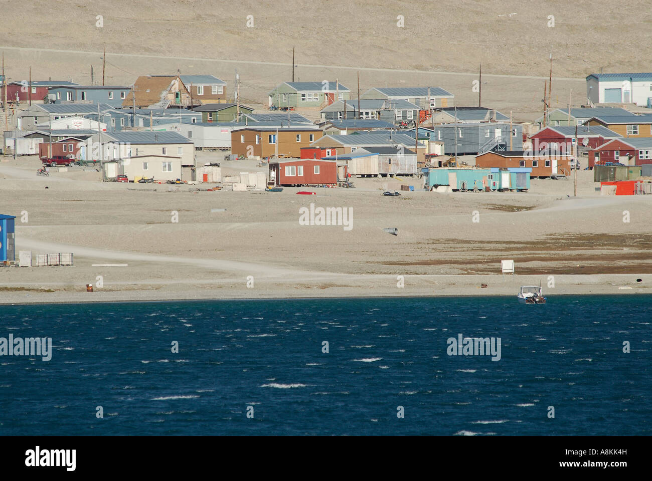 Comunità Inuit di Resolute Bay Cornwallis Island Parry canale al suono di Lancaster in Canada Foto Stock