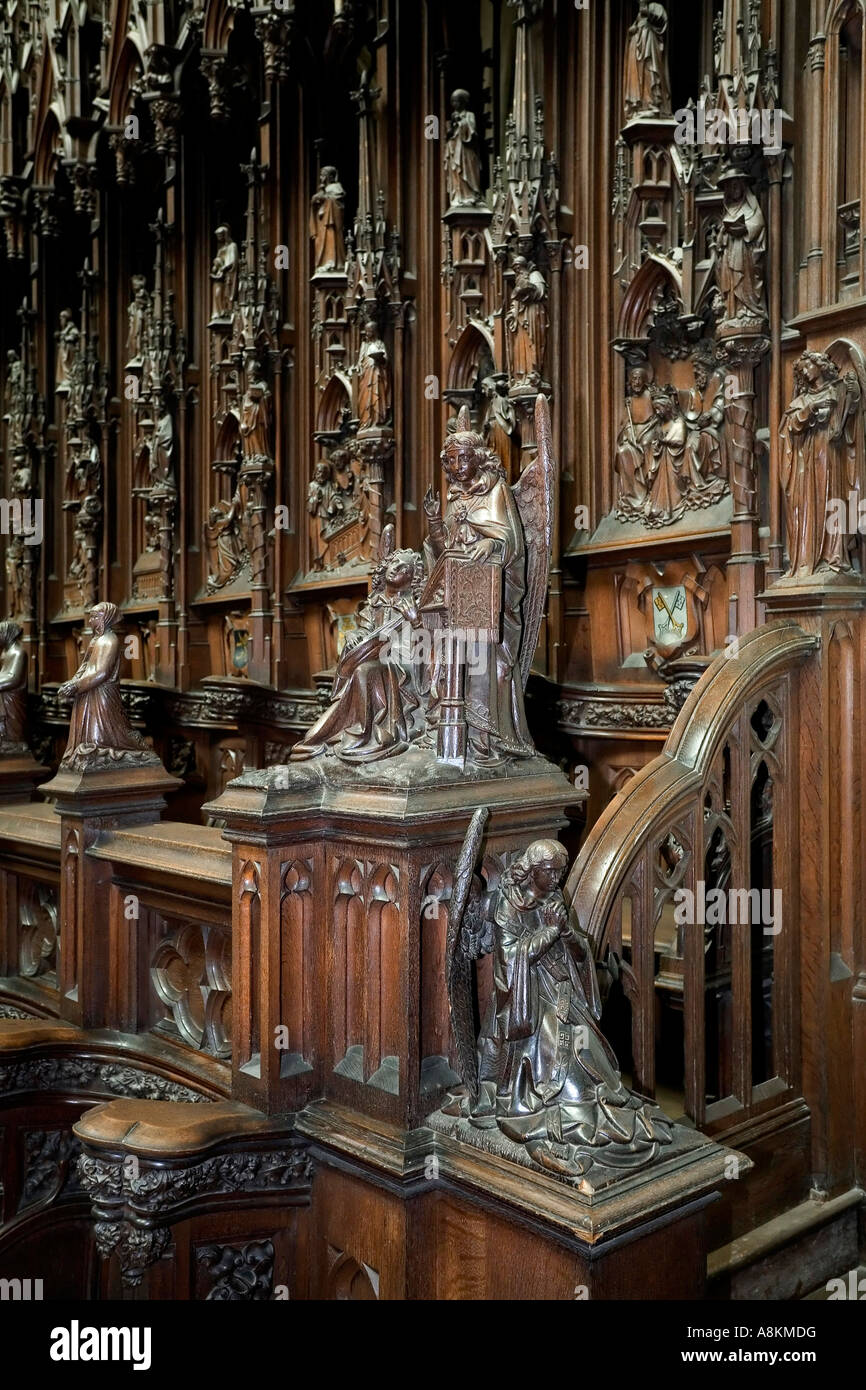 Cattedrale di Nostra Signora, il vecchio coro, pittura ad Anversa, Belgio Foto Stock