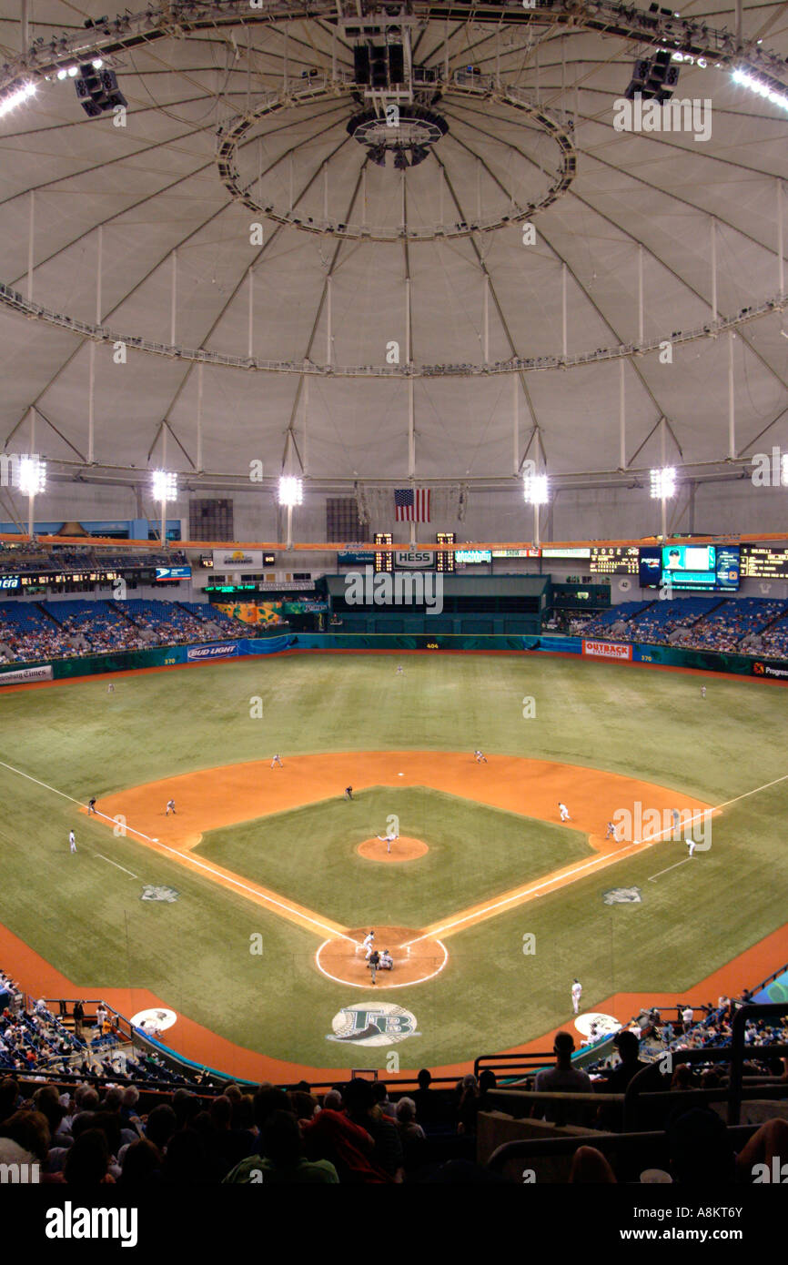 La cupola e la zona gioco Tropicana campo St Petersburg Florida casa di Tampa Bay Devil Rays Major League Baseball team .JMH2894 Foto Stock