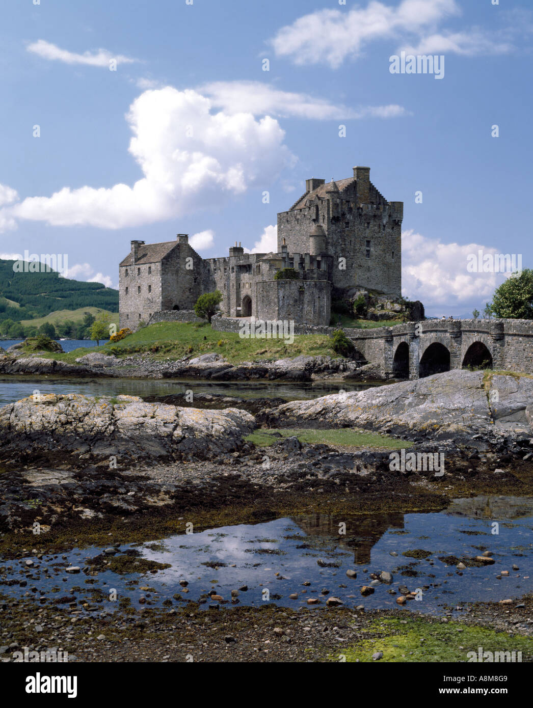 Eilean Donan Castle, Ross, Scozia, Foto Stock