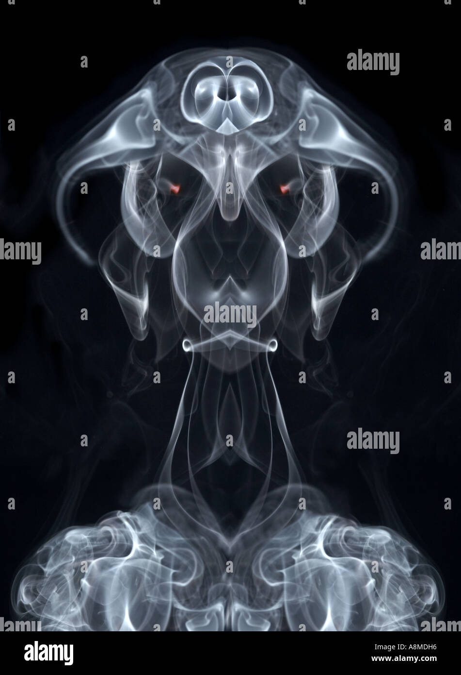 Demone del fumo Foto Stock