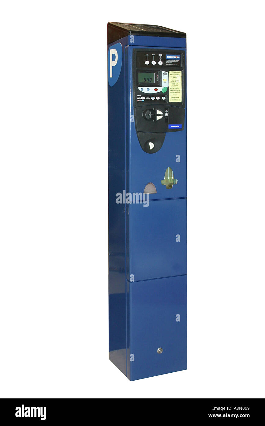 Pagare in anticipo i biglietti per il parcheggio macchina Foto Stock