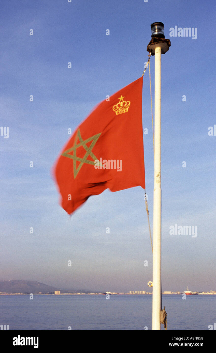 Bandierina marocchina Foto Stock
