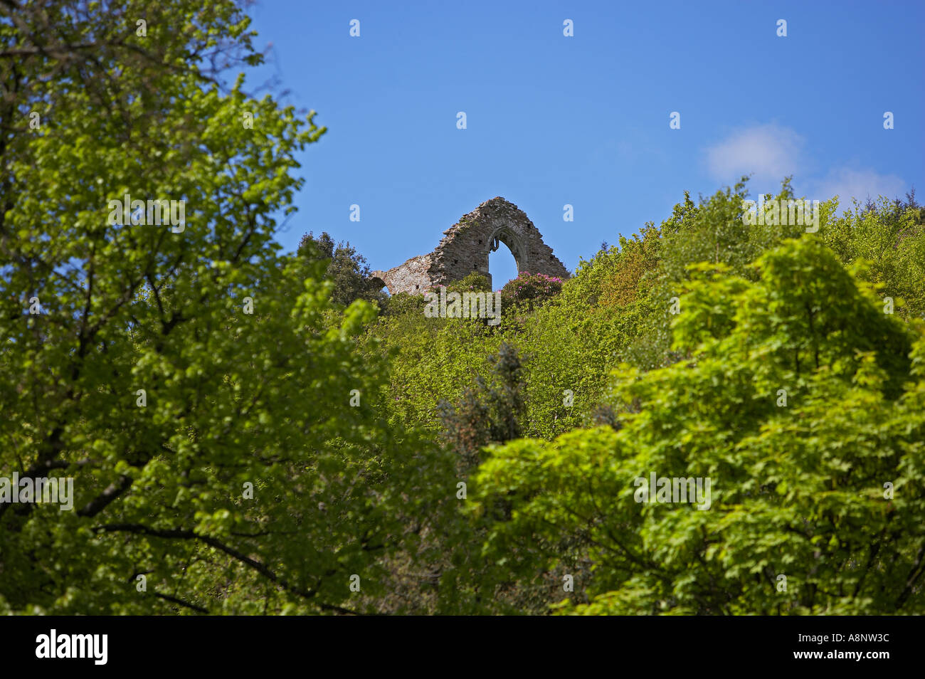Capel Mair Margam sulla montagna che si affaccia Margam Abbey, Port Talbot, South Wales, Regno Unito Foto Stock