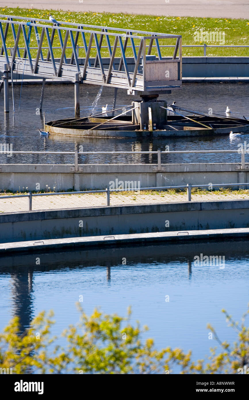 Impianto di trattamento delle acque reflue Foto Stock