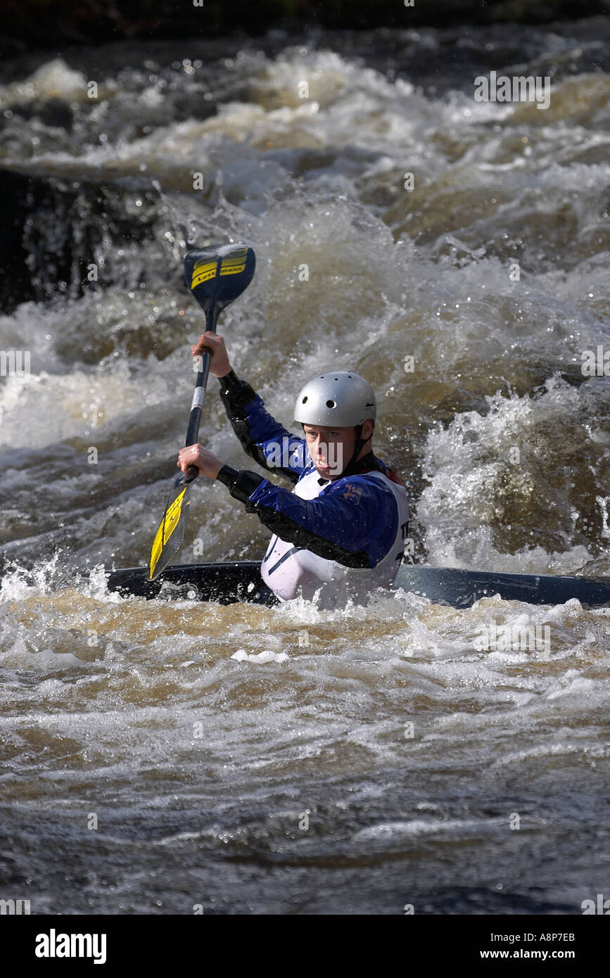 Canoa campionati a Canolfan Tryweryn Bala Galles del Nord 2004 Foto Stock