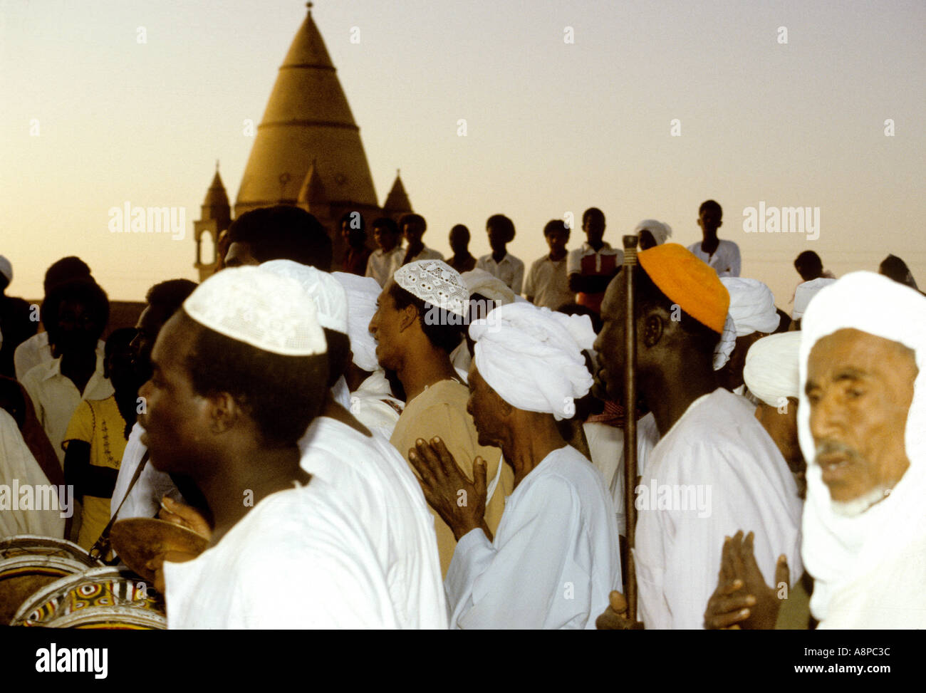 Una celebrazione Sufi con danze a Omdurman Sudan Africa Foto Stock