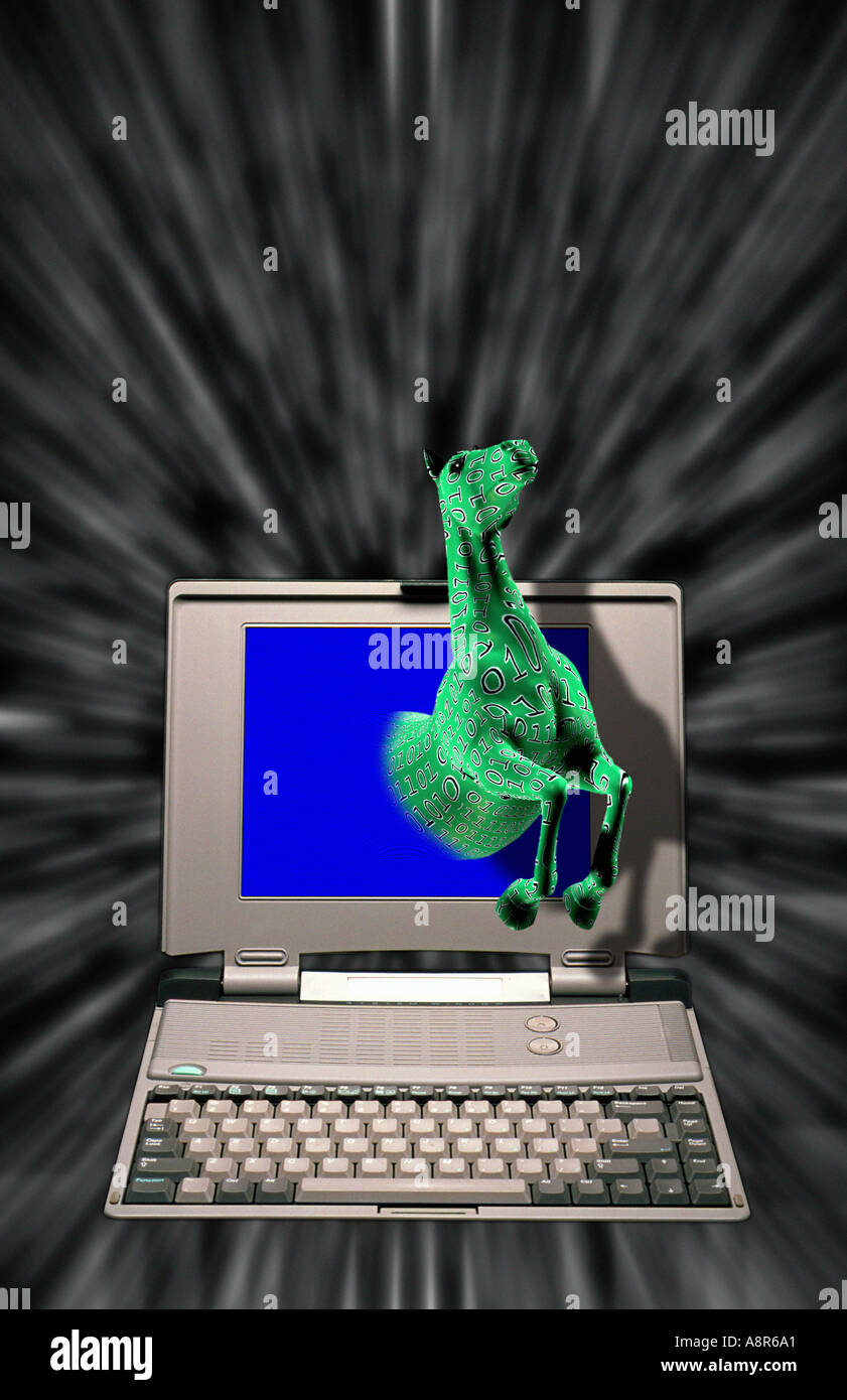 Cavallo di Troia virus informatico Foto Stock