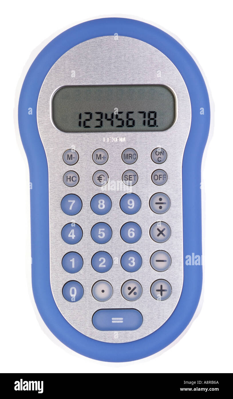Tasca calcolatrice elettronica Foto Stock