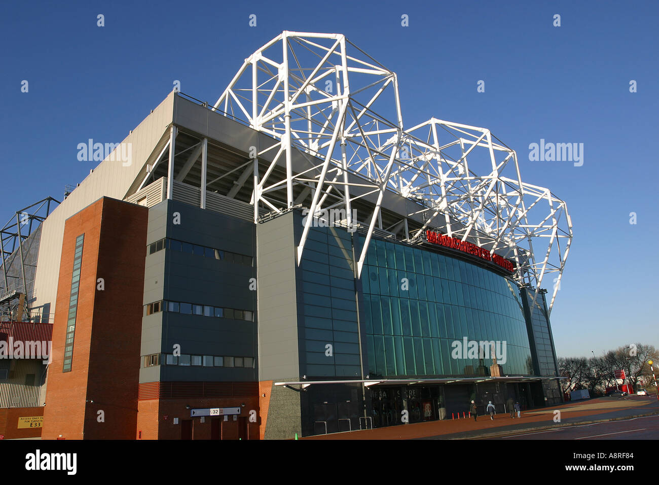 Old Trafford la casa del Manchester United Football Club Manchester REGNO UNITO Foto Stock