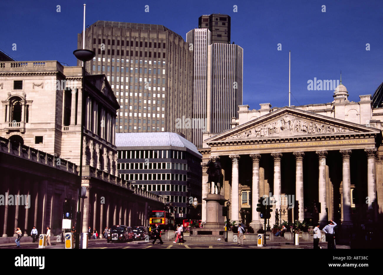 Piazza bancaria City of London Foto Stock