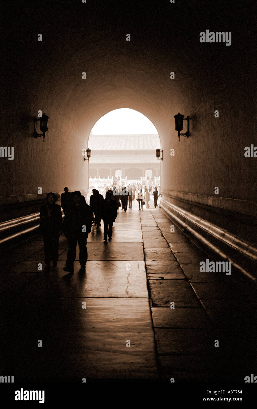 Archway che connettono tianaman quadrato e la Città Proibita di Pechino CINA Foto Stock