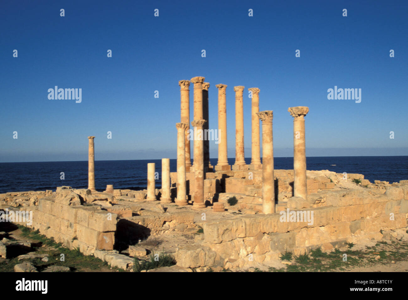 Rovine di Sabratha, Libia, Sahara Foto Stock