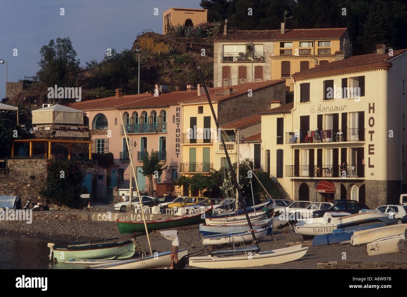 Hotel in Porto collioure Francia Foto Stock