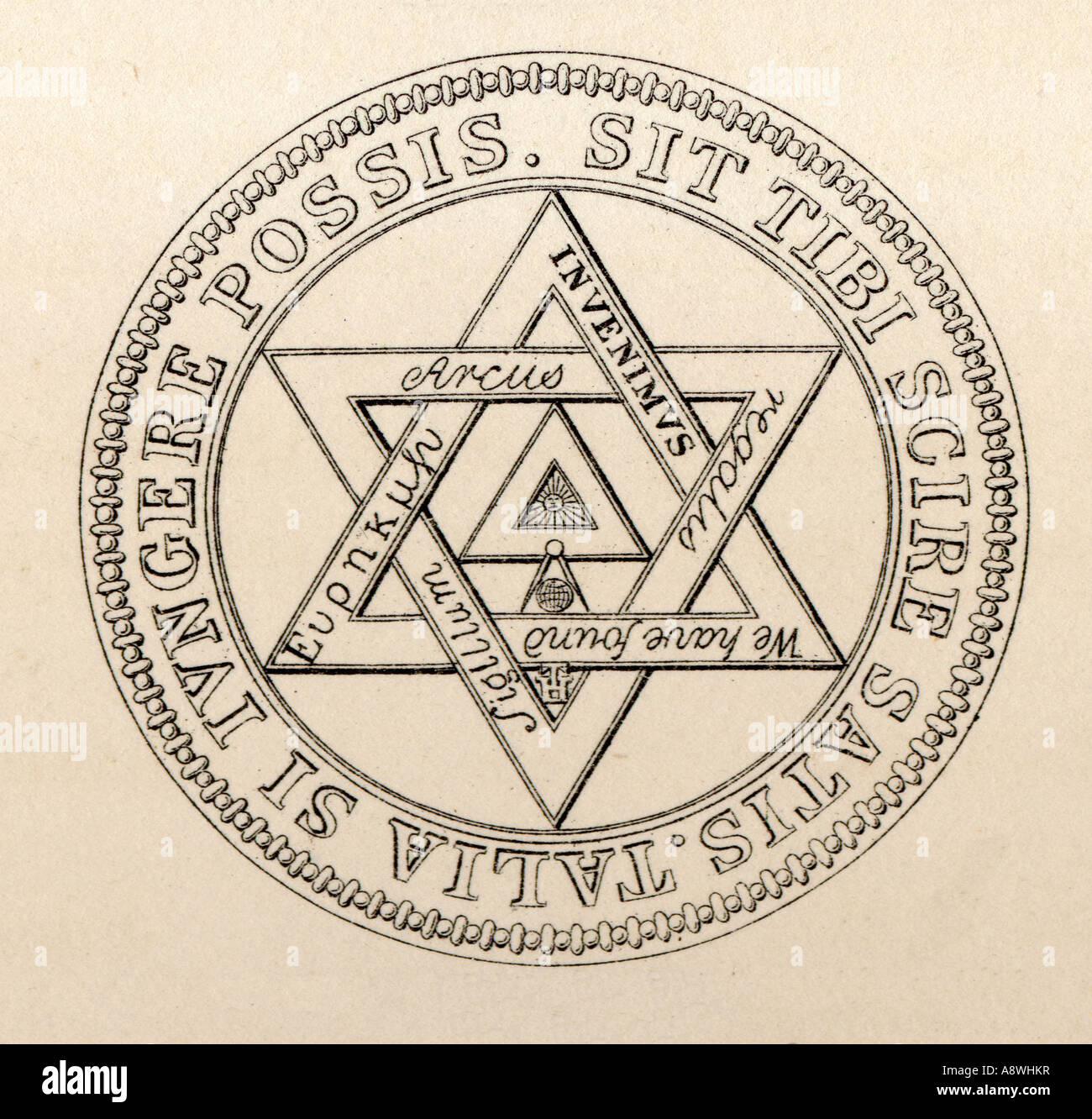 Masonic Seal, Grand Chapter London, 1769-1817. Foto Stock