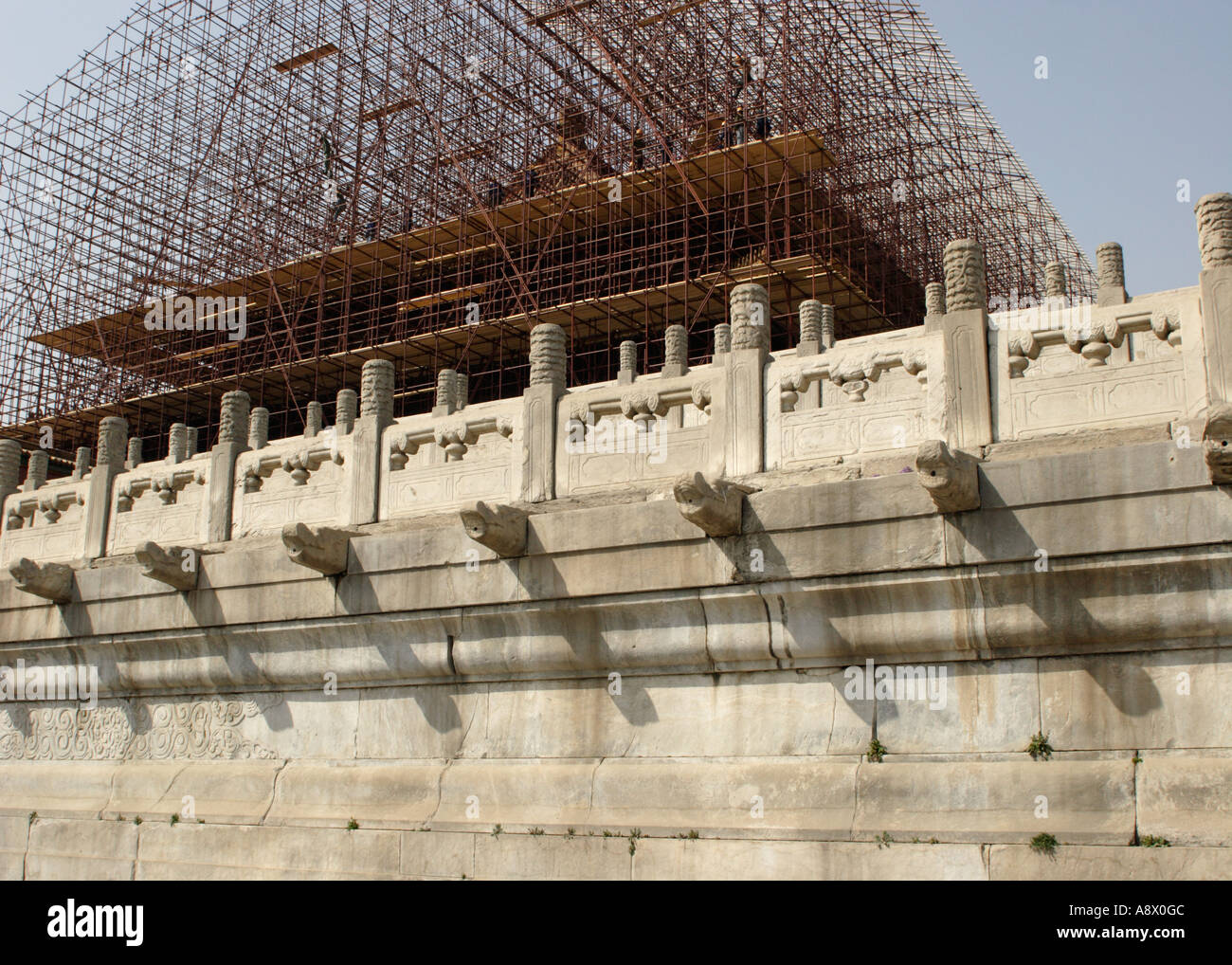 Lavori di restauro in corso in città proibita,Beijing, Cina Foto Stock