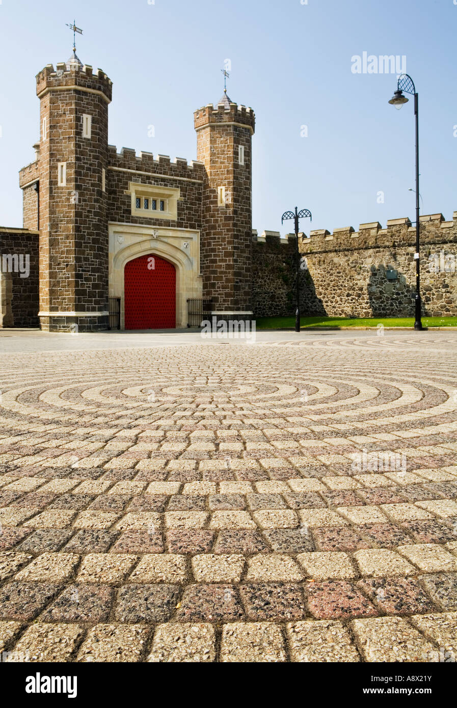 Antrim Castle Gates Foto Stock