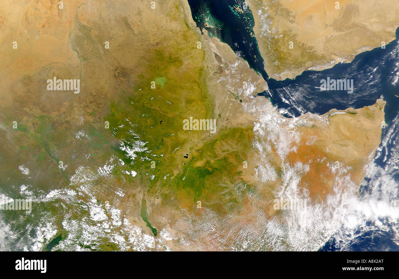 Africa orientale visto dallo spazio Foto Stock