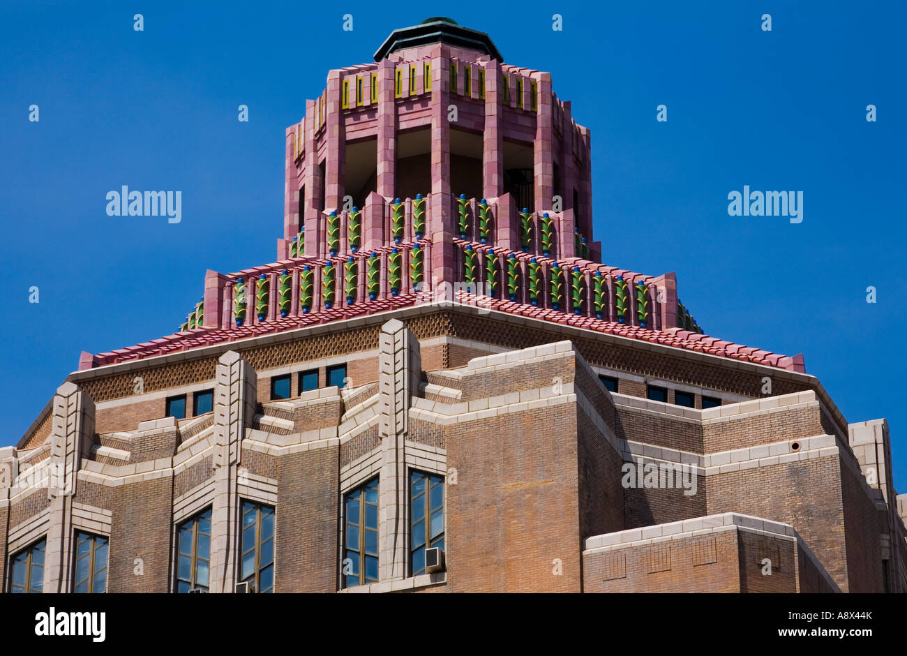 Art Deco cupola del municipio Asheville Carolina del Nord Foto Stock