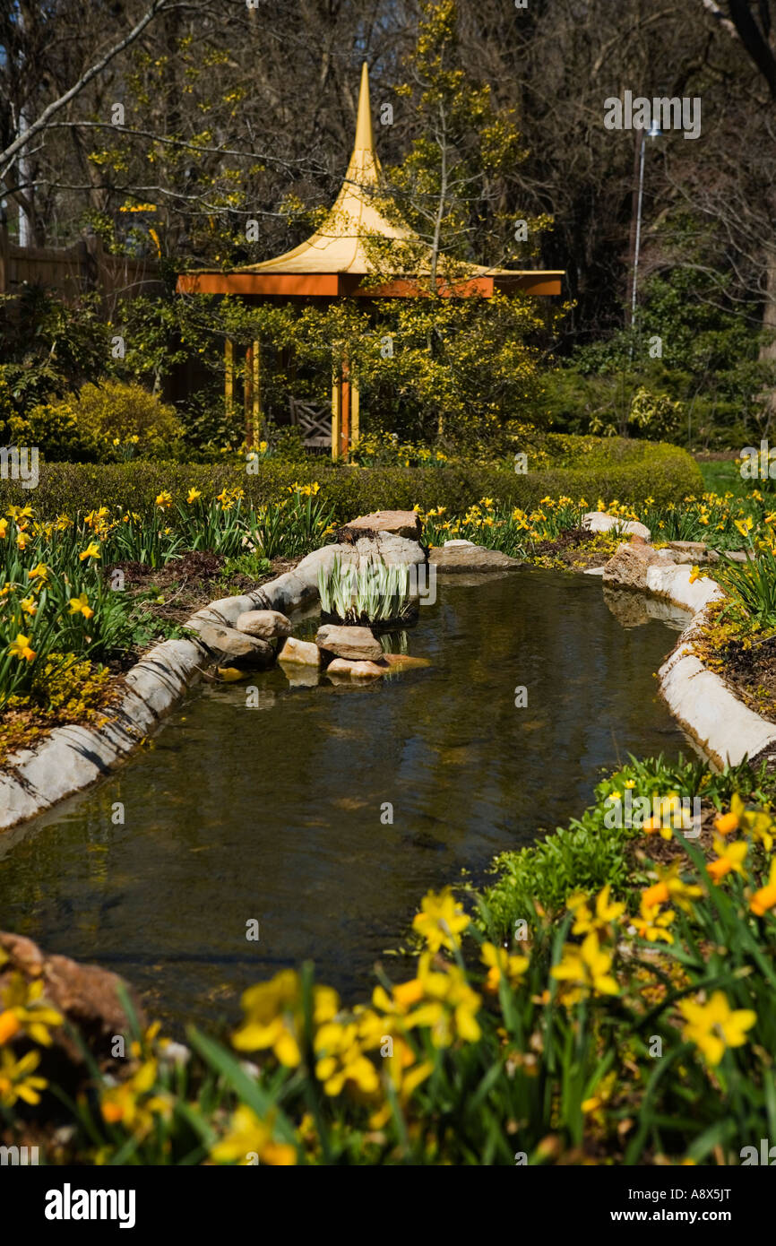 Giardino giallo a Giardini Ladew Monkton Maryland vicino a Baltimore Foto Stock