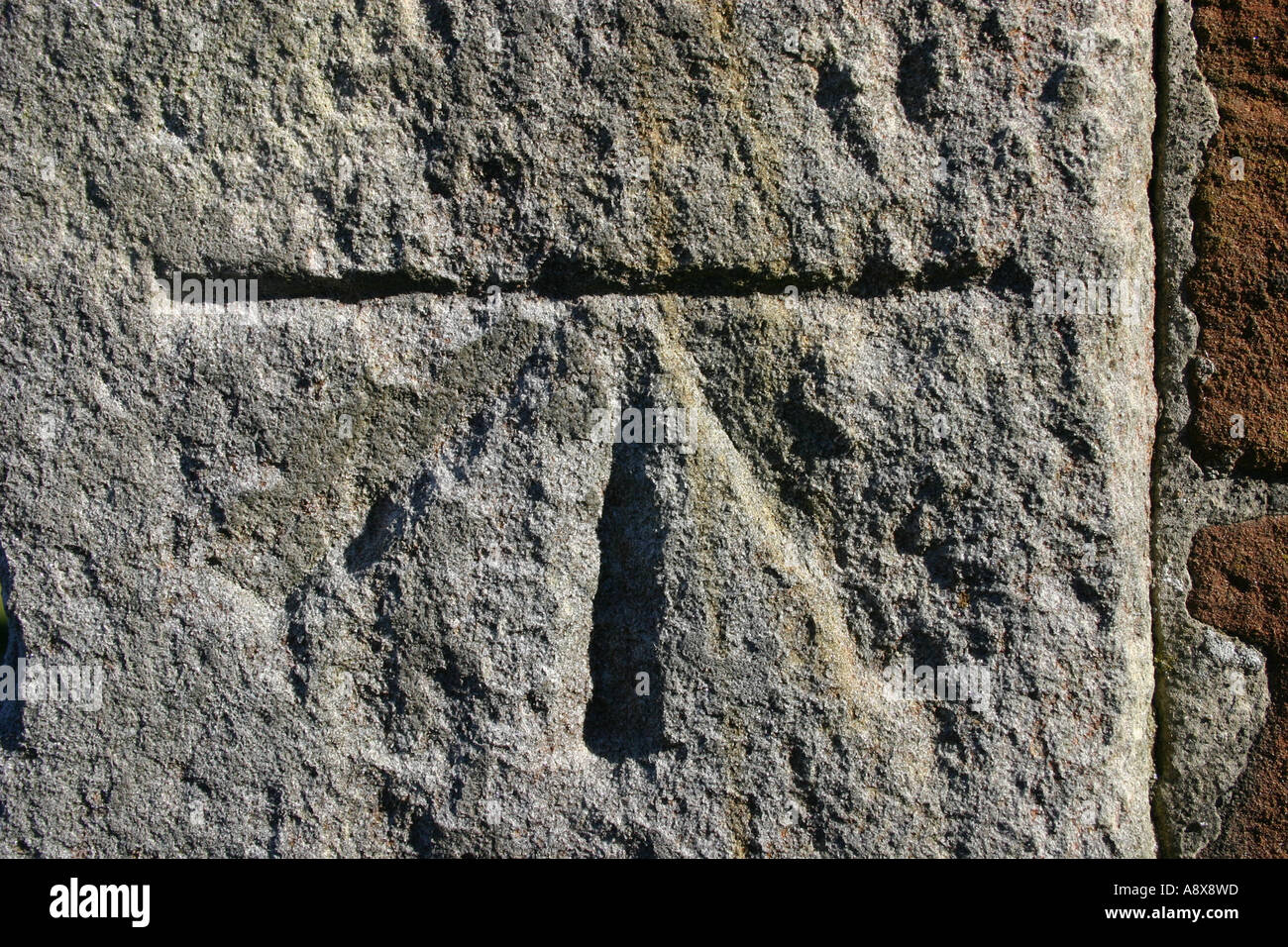 Panca-contrassegno. Foto Stock