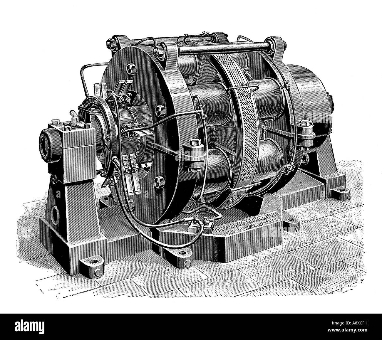 Prima forma di disco SCHUCKERT MACCHINA GENERATORE ELETTRICO Foto Stock Prima forma di disco SCHUCKERT MACCHINA GENERATORE ELETTRICO Foto Stock
