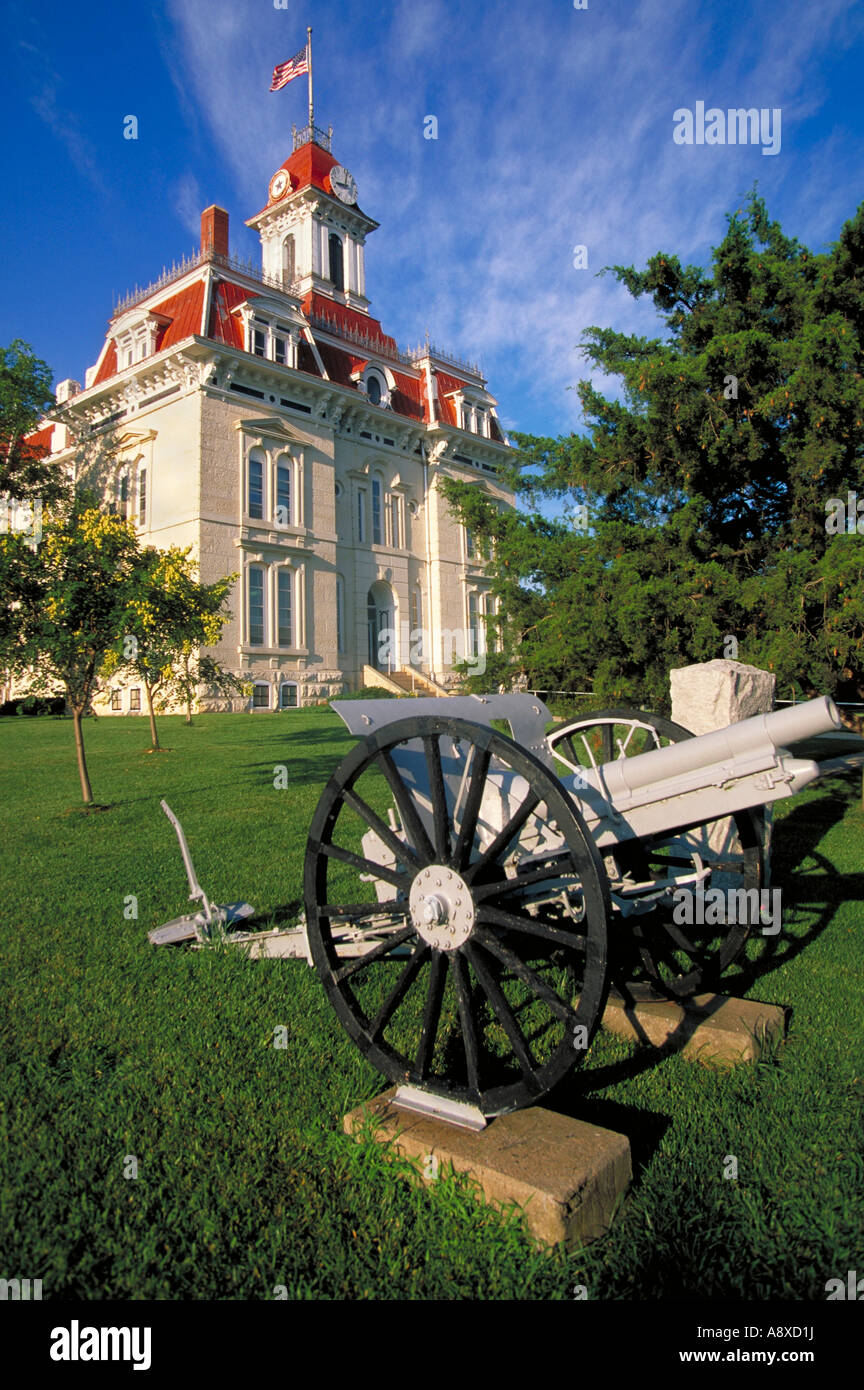 Elk269 1907 Kansas pioppi neri americani cade Chase Paese courthouse 1873 Foto Stock