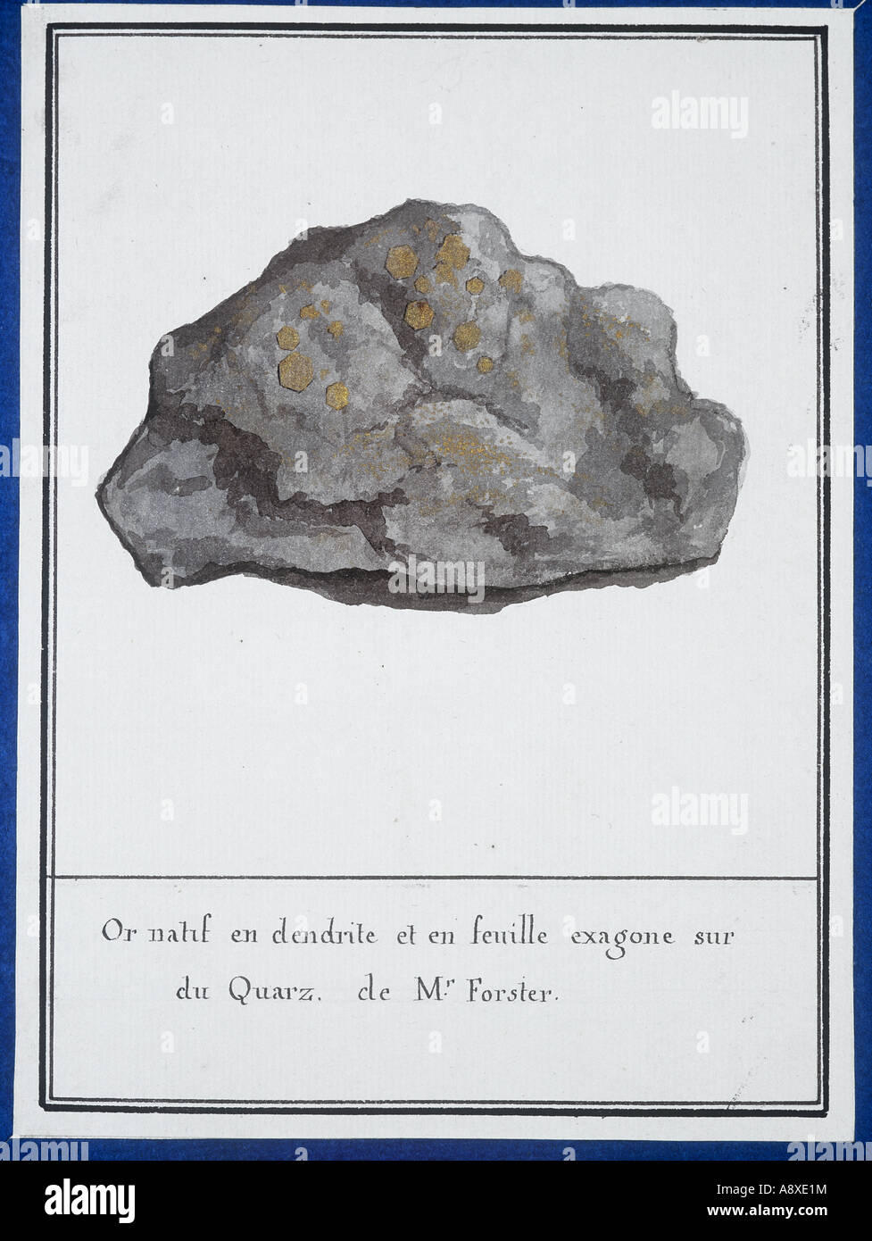 La piastra 53 da Mineralogie da Swebach Desfontaines Foto Stock