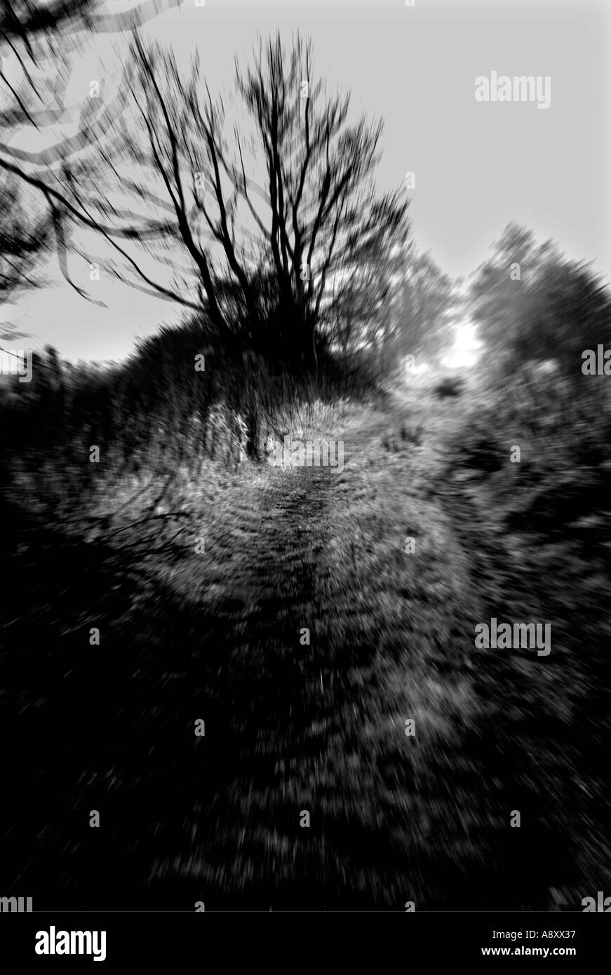 Moody vicolo del paese Foto Stock