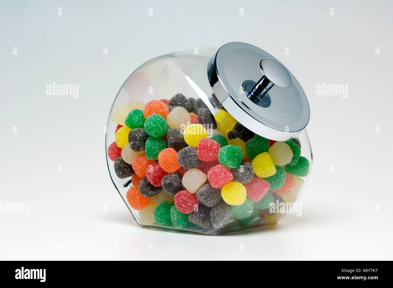 Candy in contenitore in vetro Foto Stock